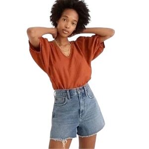 Madewell The MomJean Short Raw Hem Size 31